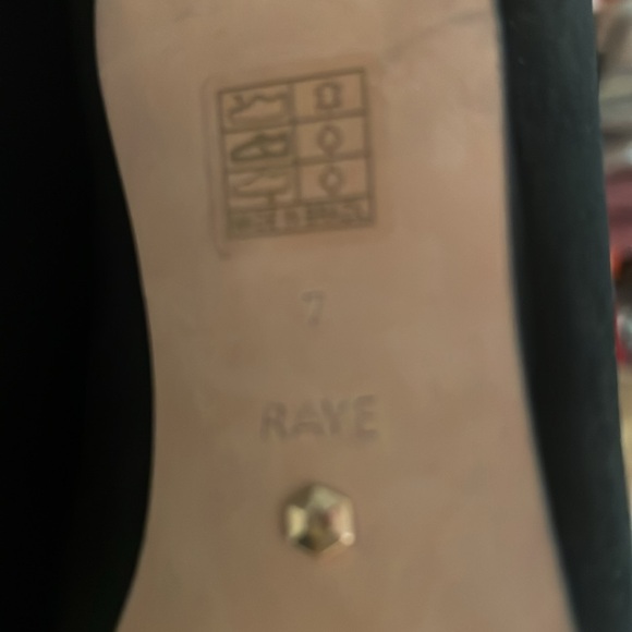 Revolve x Raye Elodie Tie Black Suede Pointed Toe Bootie Size 7 - Picture 5 of 7